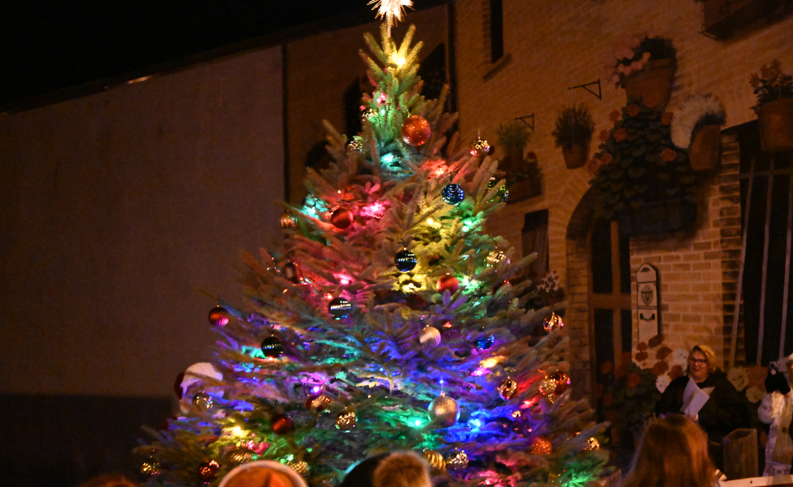 East Palestine Christmas Tree during holiday celebration